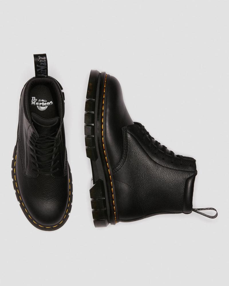 Botas Plataforma Dr Martens Rikard Lunar Cuero Mujer Negros | MX 530EBC